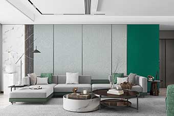 昆明轻奢风格-客厅