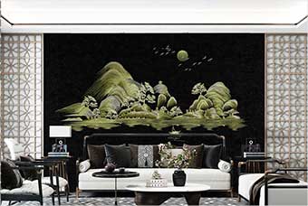 昆明森佰汇航空纤维墙咔（湖光山色）